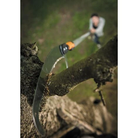 Fiskars Scie à élaguer Pour Manche Télescopique QuikFit, Tête D'outil, Longueur: 55 Cm, Lame En Acier Trempé, Noir/Orange, QuikFit, 1000691 5 Fiskars Scie à élaguer Pour Manche Télescopique QuikFit, Tête D'outil, Longueur: 55 Cm, Lame En Acier Trempé, Noir/Orange, QuikFit, 1000691 – Image 3