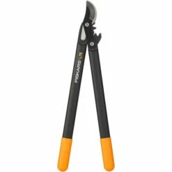 Fiskars Coupe-branches à Lames Franches Pour Bois Vert, Système à Crémaillère PowerGear II, Diamètre De Coupe: 2,8 Cm, Lames En Acier Trempé Avec Revêtement Antiadhésif, Longueur: 56 Cm, Noir/Orange, L76, 1001553