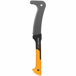FISKARS® Fiskars Serpe, Longueur: 55 Cm, Revêtement Antiadhésif, Lame En Acier Trempé/Manche En Plastique Renforcé De Fibre De Verre, Étui De Rangement Et De Transport Inclus, Noir/Orange, WoodXpert, XA3, 1003609