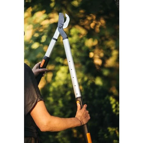 Fiskars Coupe-branche Télescopique à Lames Franches SmartFit Pour Bois Vert, Revêtement Antiadhésif De La Lame, Diamètre De Coupe: 5 Cm, Acier Trempé, Longueur Du Manche: 66-90 Cm, Noir/Orange, L86, 1013564 5 Fiskars Coupe-branche Télescopique à Lames Franches SmartFit Pour Bois Vert, Revêtement Antiadhésif De La Lame, Diamètre De Coupe: 5 Cm, Acier Trempé, Longueur Du Manche: 66-90 Cm, Noir/Orange, L86, 1013564 – Image 3