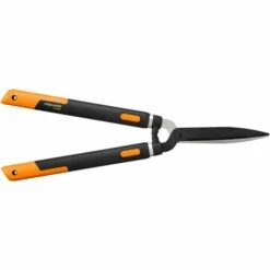 Fiskars Cisaille à Haies Télescopique SmartFit, Revêtement Antiadhésif, Lames En Acier Haute Qualité, Longueur: 68-93 Cm, Noir/Orange, HS86, 1013565