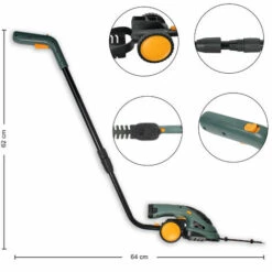 FISHTEC Coupe Bordures + Taille Haie - Cisaille à Gazon Sans Fil - Batterie Li-Ion - Manche Télescopique -Outil de taillage Soldes 13376881 5