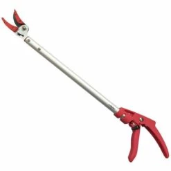 FISHTEC® Sécateur De Jardin à Long Manche 64cm - Taille Et Coupe-Branches - Lame En Acier + Enclume De Préhension