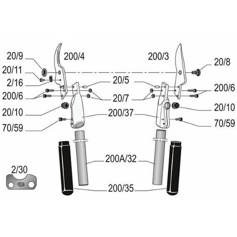 FELCO 200A-50 Sécateur à Deux Mains 4 FELCO 200A-50 Sécateur à Deux Mains – Image 2
