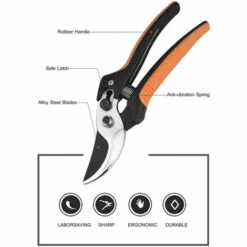 ASUPERMALL Secateur A La Main Elagage Ciseaux Direction Trimmer Arbre Limb Coupe Scecateur Jardinage Outil Avec 1 Pouce Capacite De Coupe Pour Les Plantes Patio Jardin Pelouse Bonsai Roses Herbes -Outil de taillage Soldes 23736182 3