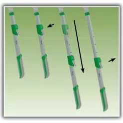 HELIOTRADE Coupe Branche à Crémaillère Manche Télescopique à Enclume 98 Cm -Outil de taillage Soldes 28905017 5