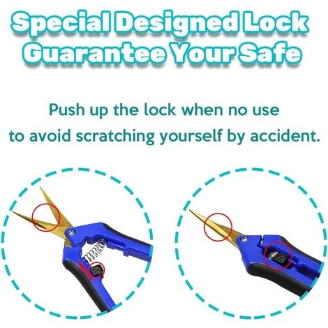 AIDUCHO Sécateur à Main De Jardinage Sécateur Avec Lames Courbes En Acier Inoxydable Bleu 5 AIDUCHO Sécateur à Main De Jardinage Sécateur Avec Lames Courbes En Acier Inoxydable Bleu – Image 3