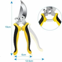 AIDUCHO Sécateur De Jardinage Ciseaux De Jardin Avec Lame/Ressort En Acier Inoxydable Poignée Antiglisse -Outil de taillage Soldes 32753127 4
