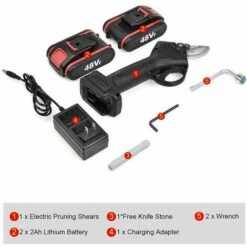 MERKMAK 48Vf Secateur Electrique, Ciseaux De Jardin Professionnels, Ciseaux D Elagage Electrique Rechargeable Avec 2 Batteries -Outil de taillage Soldes 33165868 3