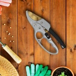 FISHTEC Sécateur à Crémaillère 20 CM - Lame En Titanium - Corps En Aluminium -Outil de taillage Soldes 33819601 3