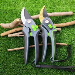 DEVENIRRICHE Sécateur Sécateur Robuste Avec Coupe D'enclume Pour Les Branches Ligneuses Et Les Brindilles, Poignée Antidérapante, Couteau Supérieur à Revêtement Antiadhésif, Style 2 -Outil de taillage Soldes 35991137 4