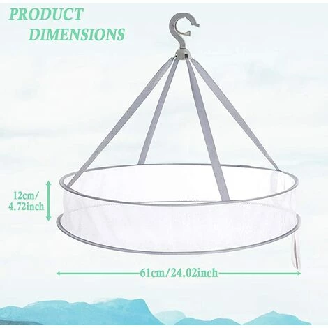 TANABATA Coupe-branches Séchoir à Herbes Pliable Filet De Séchage Maille Suspendre Vetement Chaussettes Plantes Multifonction Intérieur Extérieur Cintre 1 Couches (61 X 12cm) 4 TANABATA Coupe-branches Séchoir à Herbes Pliable Filet De Séchage Maille Suspendre Vetement Chaussettes Plantes Multifonction Intérieur Extérieur Cintre 1 Couches (61 X 12cm) – Image 2