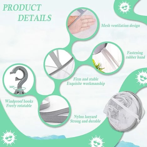 TANABATA Coupe-branches Séchoir à Herbes Pliable Filet De Séchage Maille Suspendre Vetement Chaussettes Plantes Multifonction Intérieur Extérieur Cintre 1 Couches (61 X 12cm) 5 TANABATA Coupe-branches Séchoir à Herbes Pliable Filet De Séchage Maille Suspendre Vetement Chaussettes Plantes Multifonction Intérieur Extérieur Cintre 1 Couches (61 X 12cm) – Image 3