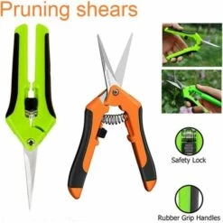 LONGZIMING Sécateur De Jardin, Professionnel Ciseaux De Jardinage, Pointe Haute Secateur Précision, Sécateur Lame Droite Inoxydable, Main Pour Bonsaï, Poignées à Ressort -Outil de taillage Soldes 48157257 3