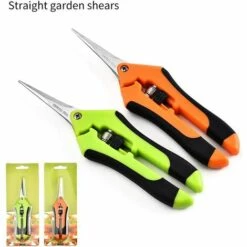 LONGZIMING Sécateur De Jardin, Professionnel Ciseaux De Jardinage, Pointe Haute Secateur Précision, Sécateur Lame Droite Inoxydable, Main Pour Bonsaï, Poignées à Ressort -Outil de taillage Soldes 48157257 5