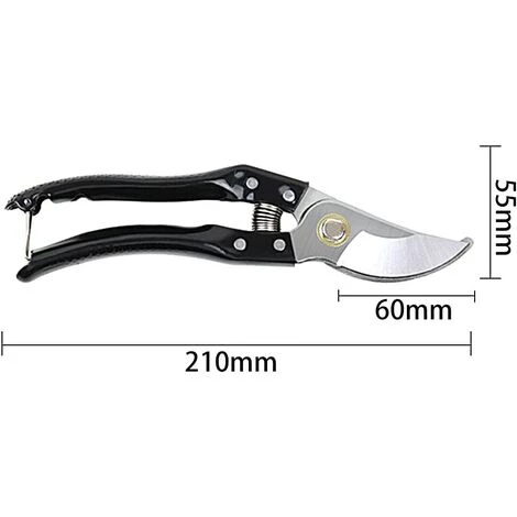 READCLY Sécateur De Jardin, Secateur Force Cisaille Jardinage En Acier Inoxydable Sharp, Mécanisme De Verrouillage Et Poignée Antidérapante Pour Tiges De Branches, Fleurs, Haies, Fruits (Noir) 4 READCLY Sécateur De Jardin, Secateur Force Cisaille Jardinage En Acier Inoxydable Sharp, Mécanisme De Verrouillage Et Poignée Antidérapante Pour Tiges De Branches, Fleurs, Haies, Fruits (Noir) – Image 2