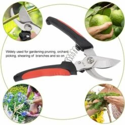 READCLY Sécateur Ciseaux De Jardin Professionnels Élagage De Jardin Cisailles Ciseaux Fleurs Branches D'arbres Coupe Sécateur Outil Jardinage Sécateur(Noir) -Outil de taillage Soldes 48335107 3