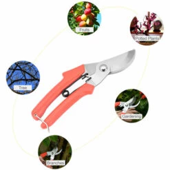 SUPERSELLER Sécateur Sécateurs Sécateurs Ciseaux De Jardinage Professionnels Lame En Acier Inoxydable Coupe-bonsaï Poignées Antidérapantes Kit D'outils De Jardinage Pour Plantes Rose Fleurs Fruits Arbre De Noël, Orange - Orange -Outil de taillage Soldes 48931550 3