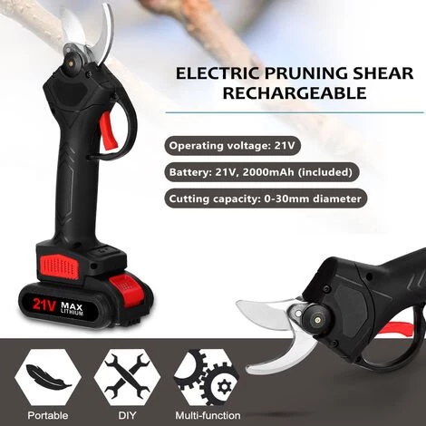 ZHUOXUAN Sécateur électrique Sans Fil Professionnel 21V,Cisailles De Jardin électriques,Sécateur électrique Portable 4 ZHUOXUAN Sécateur électrique Sans Fil Professionnel 21V,Cisailles De Jardin électriques,Sécateur électrique Portable – Image 2