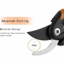 LITZEE Cecateur Jardin Sécateur De Jardin Sécateur à Lames Franches Sécateur Jardin Cisaille De Jardin En Titane De Qualité Supérieure Arbres Tondeuse Avec Poignées En éponge Et Protecteur De Sécurité -Outil de taillage Soldes 51552671 3