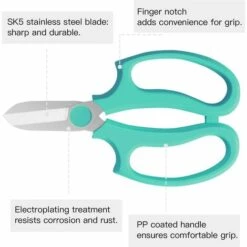 Fei Yu Sécateur à Jardin/Ciseaux De Greffage En Acier De Haute Qualité, Jardinage Professionnel, Parfait Pour Ranger Les Plantes Et Le Jardin - Turquoise -Outil de taillage Soldes 52581233 5