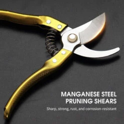 LIFCAUSAL Outil De Cisaillement, Cisailles De Jardinage, Sécateur à Lame En Acier Avec Poignées Ergonomiques Kit De Ciseaux à Main Pour Outils De Jardinage Professionnels, Or -Outil de taillage Soldes 52587682 3