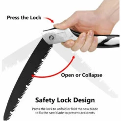 LIFCAUSAL Scie à Main Scie à élaguer Scie Pliante Portable Durable Avec Poignées Ergonomiques à Dents Dures Pour Plantes De Jardin Fruits Arbre De Noël, 8 Pouces -Outil de taillage Soldes 52694627 5