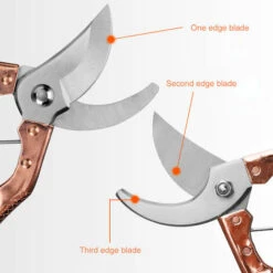 LIFCAUSAL Sécateur Lame En Acier Sécateur Avec Poignées Ergonomiques Jardinage Ciseaux D'élagage Bonsaï Cutters Professionnel Pour Plantes Rose Fleurs Fruits Or Rose -Outil de taillage Soldes 52728397 3