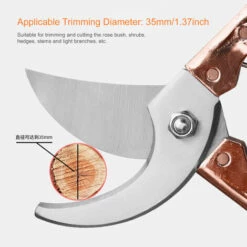LIFCAUSAL Sécateur Lame En Acier Sécateur Avec Poignées Ergonomiques Jardinage Ciseaux D'élagage Bonsaï Cutters Professionnel Pour Plantes Rose Fleurs Fruits Or Rose -Outil de taillage Soldes 52728397 4