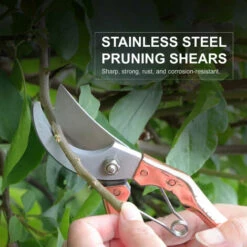 LIFCAUSAL Sécateur Lame En Acier Sécateur Avec Poignées Ergonomiques Jardinage Ciseaux D'élagage Bonsaï Cutters Professionnel Pour Plantes Rose Fleurs Fruits Or Rose -Outil de taillage Soldes 52728397 5