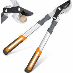 TINOR Coupe-Branches 50cm,Système De Coupe Engrenage,Multi-épaisseur,Peut Couper Des Branches Epaisses D'un Diamètre De 3 Cm,Lame Tranchante SK5,Poignée Aluminium Stable,Ébrancheurs Professionnel