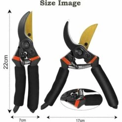 SUPERMARKET Sécateur De Jardin, Sécateur à Lames, Sécateur Pour Brindilles Et Branches Ligneuses, Ciseaux à Fleurs Coupe Bypass Bois Sec Et Vert, Acier Japonais, Diamètre De Coupe Max. 20 Mm - Rouge，Superma -Outil de taillage Soldes 53069489 5