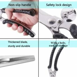 SUPERMARKET Ciseaux De Cuisine, Ciseaux à Volaille, Acier Inoxydable Cisailles Cuisine, Ciseaux De Cuisine Avec Poignée Antidérapante, Pour Couper Le Poulet, Les Os, Le Poisson, La Viande, Les Légumes，Superma -Outil de taillage Soldes 53069500 3