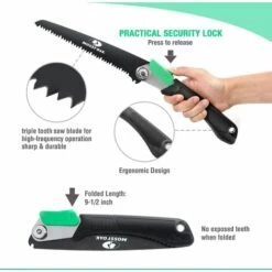 Mossy Oak Scie à Elaguer, Scie Pliante, Scie à Métal 3 En 1 Multifonction Pour Emondage, Jardinage, Couper Bois, Tuyaux, PVC, Métal Non-ferreux, Usage De Camping -Outil de taillage Soldes 53275127 3