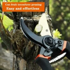 Sécateur De Jardin,Betterlife Sécateur à Enclume, Ciseaux à Fleurs Coupe Bypass Bois Sec Et Vert , Noir -Outil de taillage Soldes 55407844 4