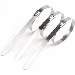 CATHERINE Lot De 100 Colliers De Serrage Inox - 200 X 4.6 Mm - Attache Câble Autobloquant Bandage De Serrage Pour Maison Bureau Garage Atelier -Outil de taillage Soldes 55654475 3