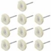 LUCKY-88 Bonnet Et éponge De Polissage 3mm Shank Pure Laine Meule Laine Laine Meule 10PCS(Meule De Type T (3*25)) -Outil de taillage Soldes 56331714 1
