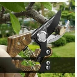 Sécateur, Ciseaux De Sécateur De Contournement Professionnel Avec Ressorts Intégrés, Coupe-arbres Sécateurs, Sécateur à Main, Cisailles De Jardin, Tondeuses De Jardin - Manche En Métal (lame En Acier SK5) + Gants + Ceinture Sécateur LITZEE -Outil de taillage Soldes 57658983 3