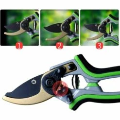 FLYME Sécateur De Jardin, Ciseaux à Trois Vitesses D'ouverture Et De Fermeture De Jardin Professionnel 46mm Avec Manche En éponge Et Garde De Sécurité -Outil de taillage Soldes 57794543 2