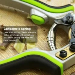 FLYME Sécateur De Jardin, Ciseaux à Trois Vitesses D'ouverture Et De Fermeture De Jardin Professionnel 46mm Avec Manche En éponge Et Garde De Sécurité -Outil de taillage Soldes 57794543 3