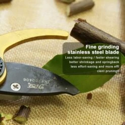 FLYME Sécateur De Jardin, Ciseaux à Trois Vitesses D'ouverture Et De Fermeture De Jardin Professionnel 46mm Avec Manche En éponge Et Garde De Sécurité -Outil de taillage Soldes 57794543 4