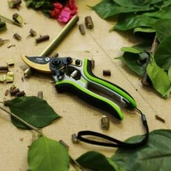 FLYME Sécateur De Jardin, Ciseaux à Trois Vitesses D'ouverture Et De Fermeture De Jardin Professionnel 46mm Avec Manche En éponge Et Garde De Sécurité -Outil de taillage Soldes 57794543 5