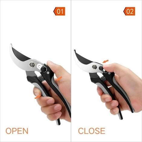 AOUGO Sécateur à Lame Tranchante, Sécateur, Sécateur En Titane De Qualité Supérieure, Sécateur Avec Poignées En éponge Et Protections De Sécurité 4 AOUGO Sécateur à Lame Tranchante, Sécateur, Sécateur En Titane De Qualité Supérieure, Sécateur Avec Poignées En éponge Et Protections De Sécurité – Image 2