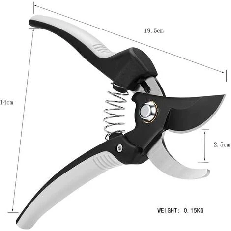 AOUGO Sécateur à Lame Tranchante, Sécateur, Sécateur En Titane De Qualité Supérieure, Sécateur Avec Poignées En éponge Et Protections De Sécurité 5 AOUGO Sécateur à Lame Tranchante, Sécateur, Sécateur En Titane De Qualité Supérieure, Sécateur Avec Poignées En éponge Et Protections De Sécurité – Image 3