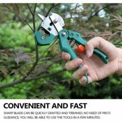 AOUGO Pince à Greffer Professionnelle, Sécateur à Greffer De Jardin, Sécateur à Pince à Greffer Et Kit D'arbre Fruitier à Ciseaux De Jardinage Avec Couteau à Greffer -Outil de taillage Soldes 58576142 3