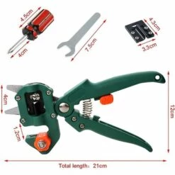 AOUGO Pince à Greffer Professionnelle, Sécateur à Greffer De Jardin, Sécateur à Pince à Greffer Et Kit D'arbre Fruitier à Ciseaux De Jardinage Avec Couteau à Greffer -Outil de taillage Soldes 58576142 4