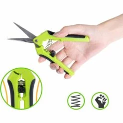 AOUGO Sécateur De Jardinage à Main Pour Bonsaï, Ciseaux De Jardin De Haute Précision Avec Lame Incurvée Et Acier Inoxydable -Outil de taillage Soldes 58576151 5