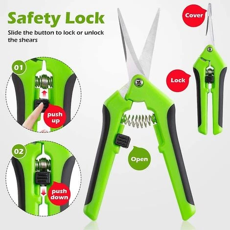 LTS FAFA Sécateurs à Main De Jardinage, Tondeuses De Jardin Sécateur Avec Lames Tranchantes En Acier Inoxydable Pour Une Coupe Précise. 6 LTS FAFA Sécateurs à Main De Jardinage, Tondeuses De Jardin Sécateur Avec Lames Tranchantes En Acier Inoxydable Pour Une Coupe Précise. – Image 4