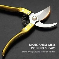 LUCKY-88 Cisailles D'élagage à économie De Main-d'œuvre Domestique Cisailles De Jardin (cisailles à Branches à Manche En Or) -Outil de taillage Soldes 59293554 3
