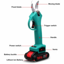 JMAX Sécateur 98VF 2 Batteries Coupeuse D'élagage D'aménagement Paysager Pour Arbres Fruitiers -Outil de taillage Soldes 59596702 4